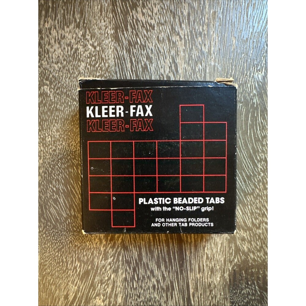 KLEER-FAX HANGING FILE FOLDER TABS WITH INSERTS 3-1/2IN TAB CLEAR PROP VINTAGE